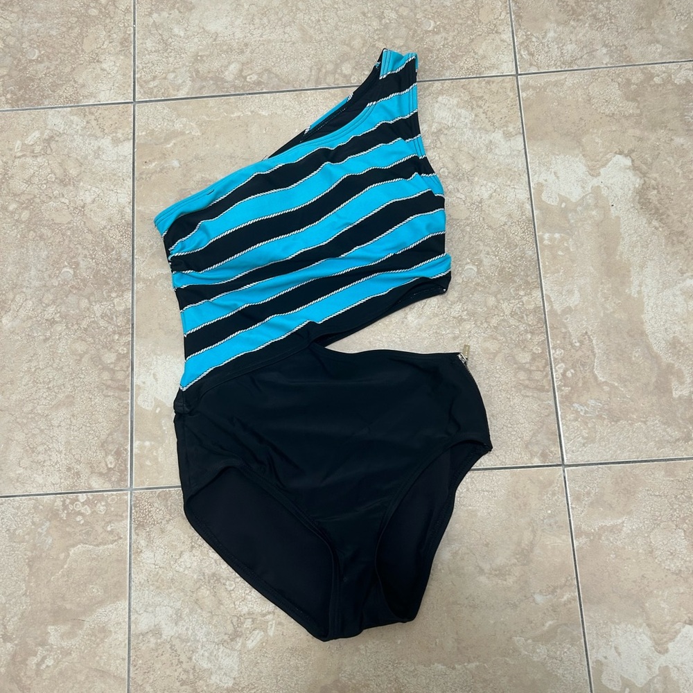 Michael Kors Turquoise and Black Swimsuit
